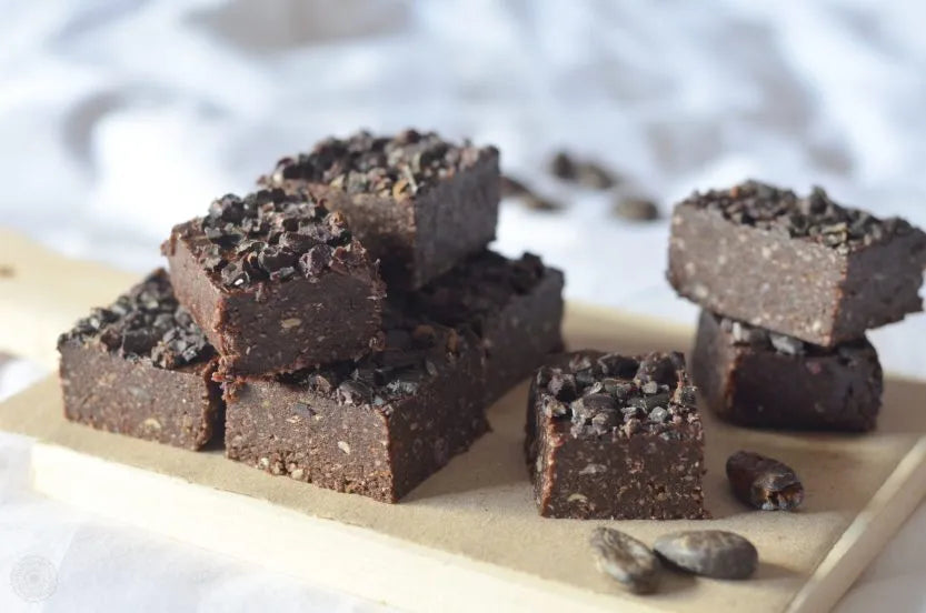 Quick No-Bake Cacao Nib Brownies