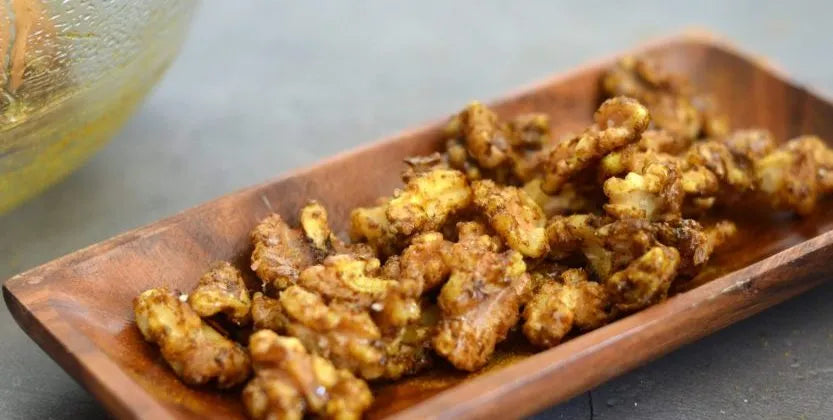 4-Ingredient Curry Roasted Walnuts