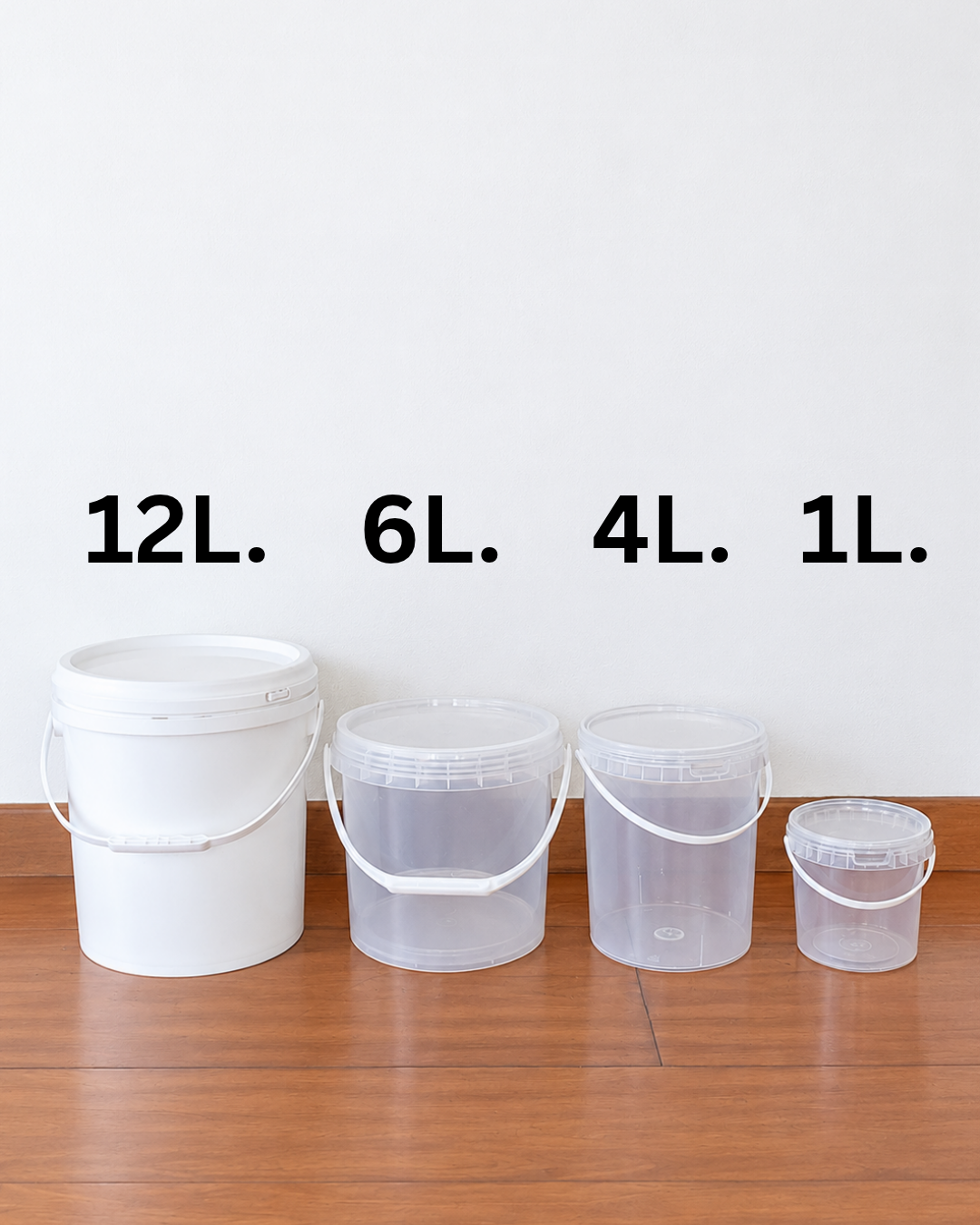 Plastic Food Grade Bucket-White-12L