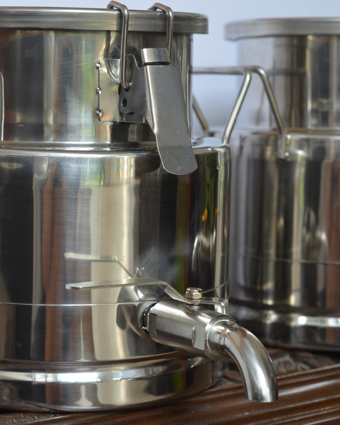 Stainless Steel Fusti - With Faucet
