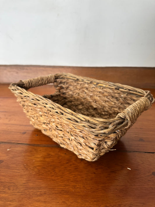 Rectangle Weave Basket Varnished