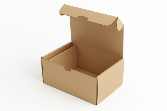 brown mailer clamshell box